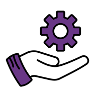 Hand and cog